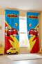 Blue Red Mcqueen Patterned Children's Baby Room Background Curtain (Single Wing Pricing) - 3