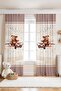 Brown Pilot Teddy Bear Patterned Children's Baby Room Background Curtain (Single Wing Pricing)