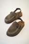 Alora Women's Genuine Leather Closed-Front Sandals Green