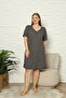 Plus Size Women's Rose Print Short Sleeve Relaxed Fit Dress - 2