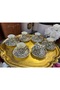 ESTERHOMEDECOR Hand-Painted Porcelain Coffee Cup Set for 6 People - 8