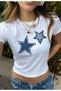 "Women's Summer Crop T-Shirts - Casual and Sports Chic" - 2
