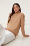 Women's Camel Soft Textured Knitwear Sweater Mx00239