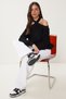 Women's Black Off-the-Shoulder Knitwear Sweater MX00118 - 3