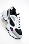 Black-White-Purple Women's Sneaker 20771 - 6