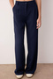 Koyu Lacivert Pilili Wide Leg/Geniş Paça Pantolon TWOAW25PL00109 - 3