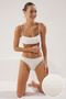 Ekru Straplez Kaplı Regular Normal Bel Bikini Takımı TBESS25BT00067