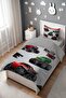 Red Monster Truck Patterned Single Baby Kids Bedding Set - 3