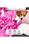 Single-flannel Micro-fleece Throw Blanket, 150 X 200cm, Fuchsia Pink - 5