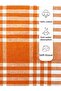 Pöti Checkered Orange Tea Towel, Nutrition Cover, Serving Napkin, Kitchen Towel 45X70Cm - 2