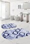 Digital Printing Washable Non-Slip Base Mug Model Oval Bath Mat Toilet Set - 8