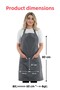 Simple Set of 3 Kitchen Apron Set with Adjustment Hanger and Pocket (2 GLOVES) Chef Waiter Cafe Cook Barista - 4