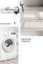Digital 3-Piece Bath Mat Set Star Cotton Non-Slip Base Mixed Oval Modern Cassietta Cream - 3