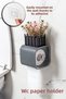2042 Adhesive Bathroom Toilet Roll Holder Wc Napkin Holder Paper Holder Toilet Paper Organizer