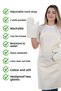 Simple Set of 3 Kitchen Apron Set with Adjustment Hanger and Pocket (2 GLOVES) Chef Waiter Cafe Cook Barista - 3