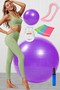 9 Pilates Set Plates Set Pilates Ball Yoga Ring 3 Piece Resistance Band Elastic Purple - 8