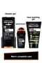 Men's Complete Care Set Charcoal Face Wash Gel 100ml + Total Clean Shower Gel 300 Ml + Roll On