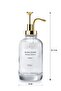 500 ml Countertop Glass Liquid Soap Dispenser Kitchen (6 PCS LABEL) Lcats20121 - 3