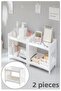 2 Pieces Venice 2 Tiers Table Top Organizer Jewelry Makeup Shelf Office Organizer Bathroom Perfume Stand - 7