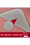 Unicolor Plain Red 3-Piece Bath Mat Rug Set Non-Slip Toilet Seat Set - 3