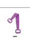 Yiwu 3 Colors to Choose, Silicone Long Handle Non-Slip Bath Brush, Ergonomic Back Scrubbing Purple