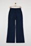 Özel Koleksiyon Lacivert Düğme Detaylı Yüksek Bel Wide Leg Comfort Esnek Rahat Jeans TWOAW26JE00017 - 7