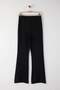 Siyah Flare İspanyol Paça Bootcut Dokuma Pantolon TOFAW19BB0581 - 5
