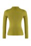 Wardrobe Essentials Yağ Yeşili Fitted/Vücuda Oturan Merserize Görünümlü Triko Hırka TWOAW26HI00113 - 11