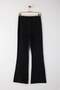 Siyah Flare İspanyol Paça Bootcut Dokuma Pantolon TOFAW19BB0581 - 7