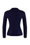 Wardrobe Essentials Lacivert Fitted/Vücuda Oturan Merserize Görünümlü Triko Hırka TWOAW26HI00113 - 11