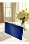 Navy Blue Color Glittery Satin Women's Evening Dress Bag - 7