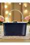 Black Color Glittery Satin Women's Evening Dress Bag - 3