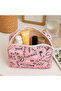 Pink Text Printed Makeup Bag Organizer Pen Holder 15 cm – Star Home’S - 4