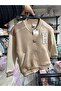 Cream color bomber college jacket - 3