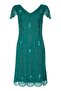 Downton Abbey Flapper Dress in Teal - 5