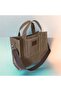 Women's Totebag Brown Waxed Canvas Bag - Original Size - 2