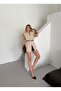 Elegant Oversized Vest with Gold Buckle Belt and Shoulder Pads - 7
