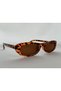 Metro Leopard Sunglasses, Oval, Brown Glass Colored - 3