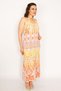 Women's Plus Size Colorful Halterneck Dress 65n33204 - 3