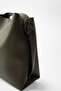 Nomu Buckle Detailed Khaki Large Size Women's Shopper Bag - 2