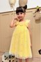 Yellow Embroidery Daisy Embroidered Strap Baby Girl & Girl Dress - Margarita - 2