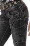 Wd477 Dark Gray Jeans with Stitching Detail - 4
