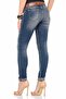 Women's Blue Distressed Washed Jeans - 5
