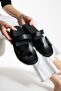 Black Velcro Anatomical Comfortable Sole Women's Slippers - 6