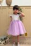 Lilac Sequin Short Sleeve Tulle Skirt Baby Girl Dress - Elizabeth - 8
