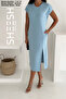 Baby Blue Low Sleeve Modal Summer Dress