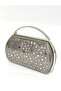 Women's Evening Dress Stone Platinum Shiny Chain Wedding Night Party Bag - 8