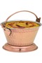 Double Wall Copper Gravy Bucket Traditional Indian Style Serving Bucket for Gravies - 3
