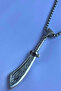 Sword Handcrafted Stainless Steel Chain Men's Necklace - 4