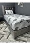 Single Cotton Elastic Sheet Set 100x200 Gray Feather - 3
